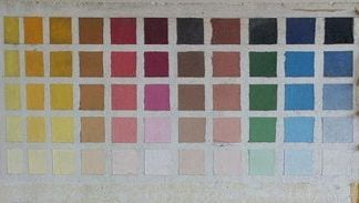 Color charts with Camlin oil colors